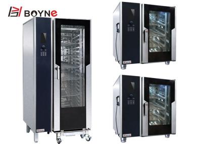 China 20 Tray Combi Oven Boiler Bake y vapor funcionan para la cocina del hotel de la cantina en venta