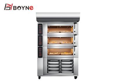 China Horno de panadería eléctrico de la panadería SS304 de la cocina del equipo de las bandejas comerciales de la temperatura alta 9 en venta