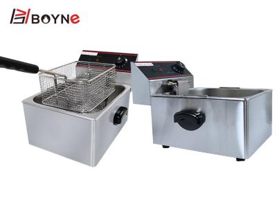China Fast Food Restaurant stainless steel Electric Fryer With One Tank One Basket for sale