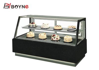 China Beveled Two Layers Japanese Style Cake Freezer Display for Bakery for put cake inside for sale