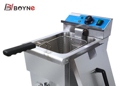 China Stainless Steel 201 Single Tank Electric Fryer For Fried Food for sale