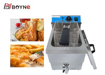 China 3.3kw Commercial Kitchen Cooking Equipment Fast Food Shop 12L Oil Tank Electric Fryer for sale