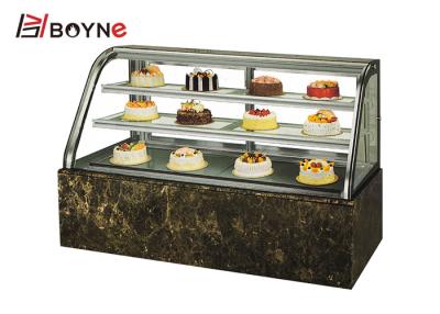 Chine Réfrigérateur incurvé commercial de vitrine de gâteau de refroidissement à l'air double à vendre