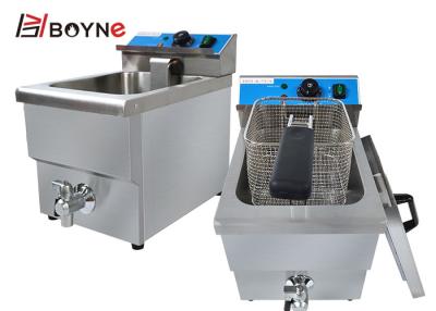 China SS201 Commercial Kitchen Cooking Equipment 12 Liter 1 Tank Electric Deep Fryer for sale