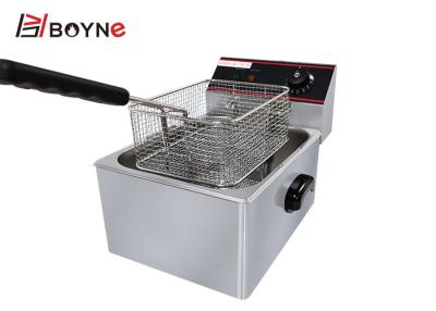 China 6L Single Tank Stainless Steel Fryer Machine For Snacks for sale