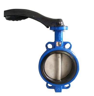 China pn16 Cast Ductile Iron Wafer Lug butterfly valve Electric Pneumatic Aluminium Handle DN100 150 300 200MM Tianjin for sale