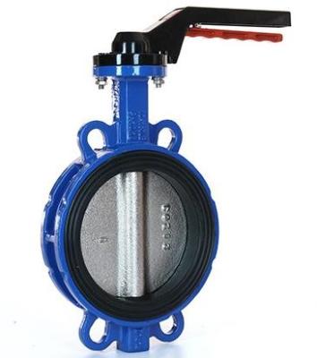China in stock 4 inch Wafer Lugged type ductile iron steel butterfly valve with Aluminium Handle manual for sale