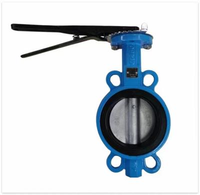 China in stock pn16 Cast Ductile Iron Wafer Lug butterfly valve with Aluminium Handle for sale
