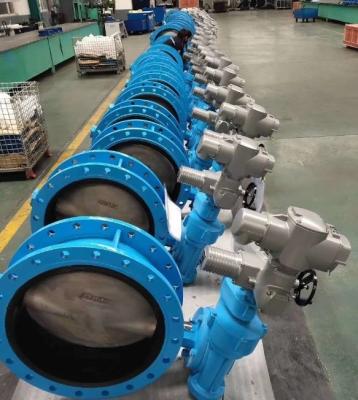 China iso 5752 pn16 wormgear Rotork Captop Underground butterfly valve in ductile iron double flanged type for sale