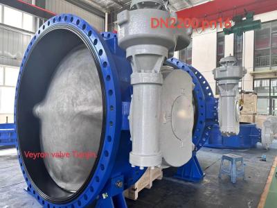 China DN1650 Flanged wormgear Rotork Captop Underground butterfly valve for sale