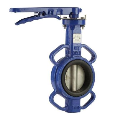 China Chinese manufacturer Wafer type style stainless steelductile iron shouldered butterfly valves for sale