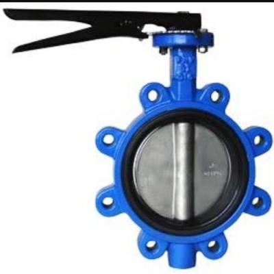 China Universal ductile iron chinese factory manual centerline Lug type butterfly valves for sale