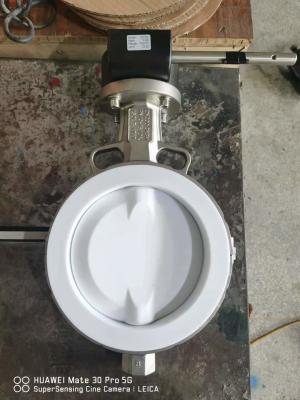 China wafer style stainless steel ptfe liner butterfly valves for sale