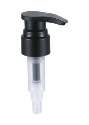 China 20/410 Liquid Dispenser Pump Foaming Hand Sanitizer Pump Ribbed Closure Black Color With Clip Lock for sale