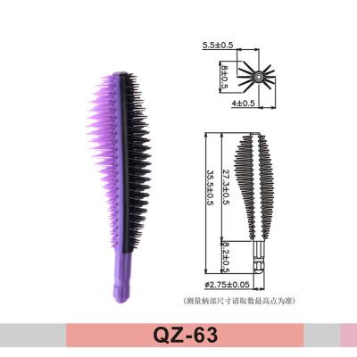 China new custom label maybelline brown pink organic silicone plastic nylon empty makeup mascara halloween tubes bottle brush for sale