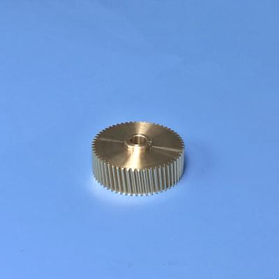 China 0,5 engranajes de la alta precisión del módulo, engranaje helicoidal de cobre amarillo con trabajar a máquina que friesa en venta