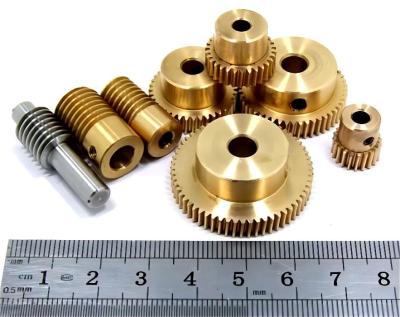 China Module 0.5 Worm And Worm Wheel Gear C45 Steel Stainless Steel Brass Material For Guitar for sale