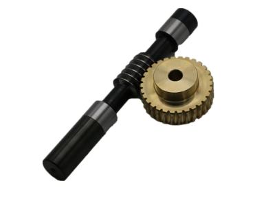 China Steel Brass Material Worm Gear Shaft Cylindrical For Lock Application for sale