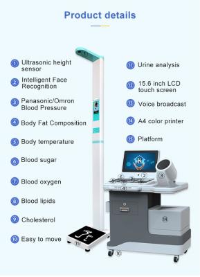 China Körper-Zusammensetzungs-Analysator-Gesundheits-Check-Kiosk 240V mit Noten-LCD-Bildschirm für Apotheke zu verkaufen