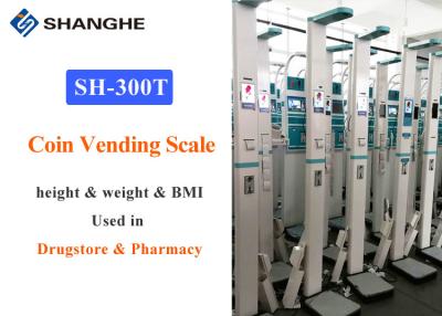 China Smart Bluetooth BMI Body Weight And Height Scale Coin Operated Printing Data for sale