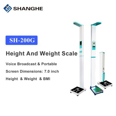 China 235CM Weight Height Measurement Body Scale With Thermal Printer for sale