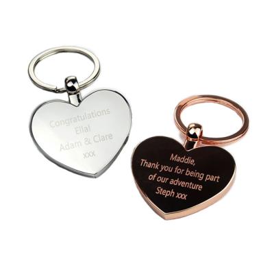 China Wholesale Customized Soft Enamel Souvenir Gifts Promotion Hard Enamel Valentine's Day Couple Lover Wedding Anniversary Gift Custom Heart Key Chain for sale