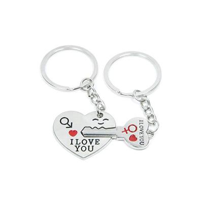 China Customized Lover Wedding Anniversary Gift Love Heart Split Key Chain Valentine Souvenir Gifts Promotion Keychains Couples Customized Hot Wholesale Support for sale