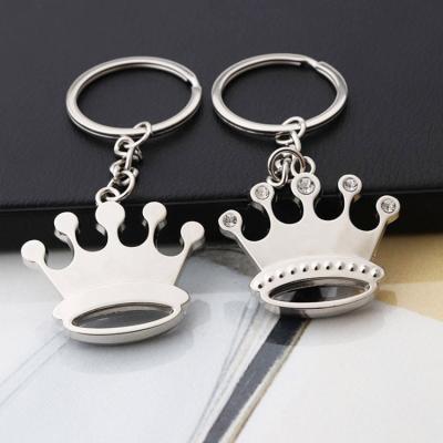 China Souvenir Gifts Promotion Wholesale Customized Keychains Holder Valentine Lover Wedding Birthday Gift Queen Crown With Crystal Custom Crown Keychain for sale