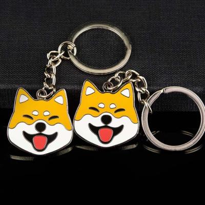 China Customized Hard Enamel Metal Keychains Holder Souvenir Gifts Manufacturer Pet Love Dog Puppy Dog Key Chain Souvenir Gifts for sale