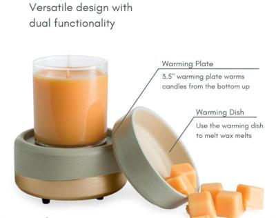 China Fashionable 2 In 1 Electric Candle Warmer Family Wax Burner As Gift Or Decor for sale