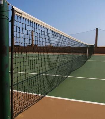 Chine Le PE de filet de pratique en matière de tennis de l'épaisseur 2.5mm a noué le tennis frappant le filet à vendre