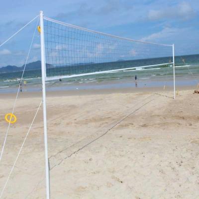 China PE Knotted Portable Volleyball Net 2.1m Beach Volleyball Set for sale