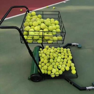 China Customized Color Tennis Ball Collector Mower OEM Cart Basket Wheels for sale