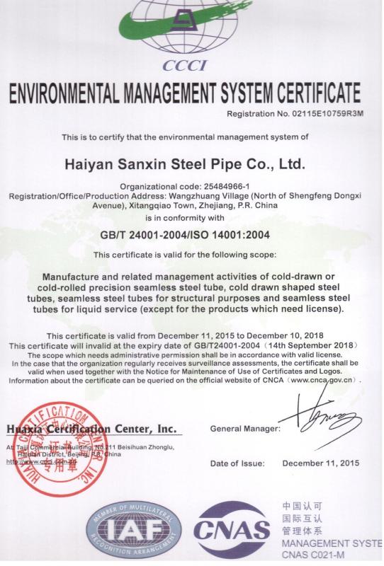 ISO14001-2008 - TORICH INTERNATIONAL LIMITED