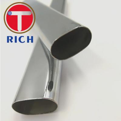 China Decorative Handrail Flat Oval Tube / Welded Oval Stainless Steel Tubing for sale