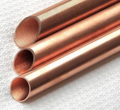 China Tubos de cobre sulcados internos do permutador de calor de C12200 5.0mm à venda
