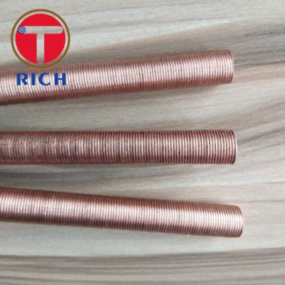 China Seamless Low Finned C11000 2mm Copper Coated Steel Tube for sale