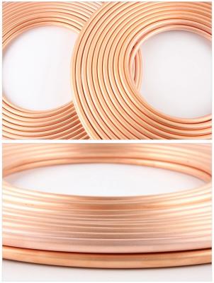 China Cold Drawn Hollow Copper Tube C1100 Air Conditioning Coil Tinned for sale
