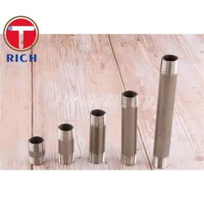 China Pipe Fitting Double Thread NPT Stainless Steel Barrel Nipple for sale