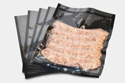 China Black Clear Chamber Vacuum Pouches 3 Mil For Meat Cheese Sausage Packaging for sale