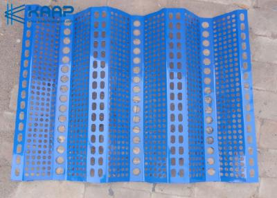 China Dust Suppression Perforated Decorative Wire Grilles , Decorative Mesh Grilles Blue Color for sale