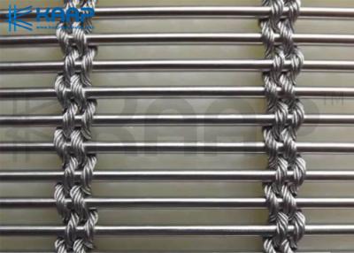 China Building Facades Decorative Steel Mesh Cable Rod Corrosion Resistant Plain Weave for sale