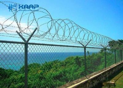 China Decorative  Galvanized Chain Link Fence Heavy Duty High Strength For Security for sale