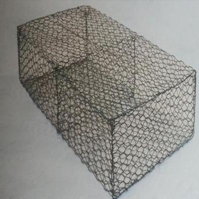 China Galvanized 2x1x1m 3mm Triple Twisted Wire Mesh Gabion for sale