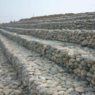 China 2.2mm Flood Control 60x80 Woven Gabion Baskets for sale