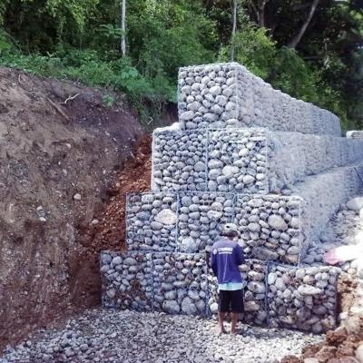China Galvanised 2x1x1 Welded Wire Retaining Wall Gabion Box for sale