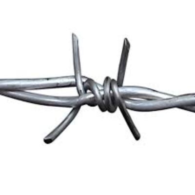 China 4 Points Barbs Farm Fencing 1.25mm Galvanized Barbed Wire For Anti Animals for sale