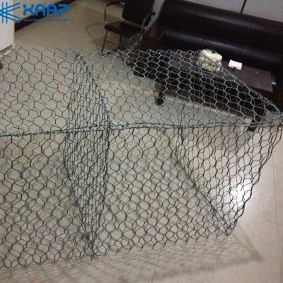 China Woven Hexagonal Hole 2.0mm Galvanized Gabion Baskets Cage For Stones for sale
