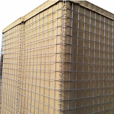 China 1.2m High Welded Hesco Gabion Military Sand Wall Guardrail With Textile Cloth for sale