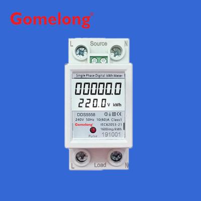 China 2P Single Phase Wireless Energy Meters Rs485 Volt Amp Meter With Backlight KWH for sale